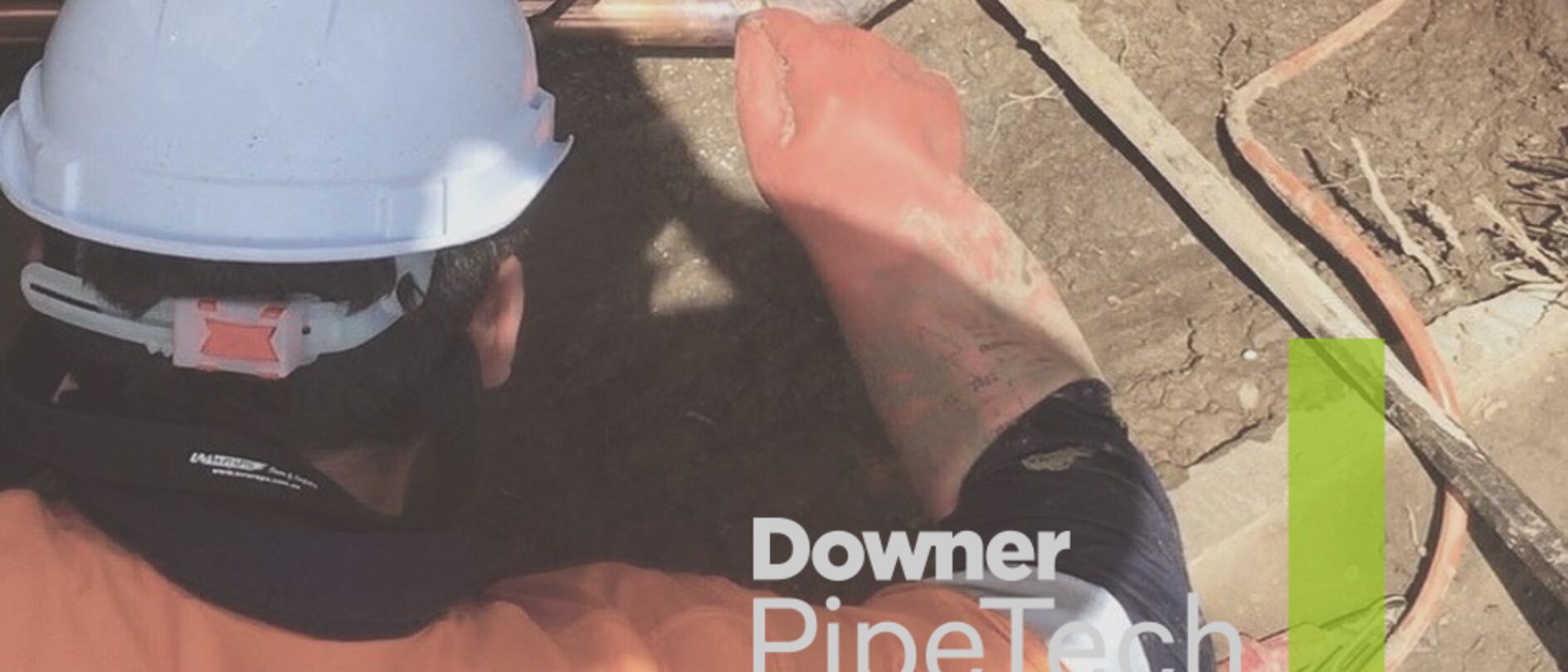A crew welding on a mains-to-meter service